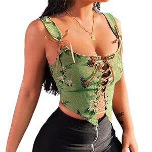 Women's vintage floral corset